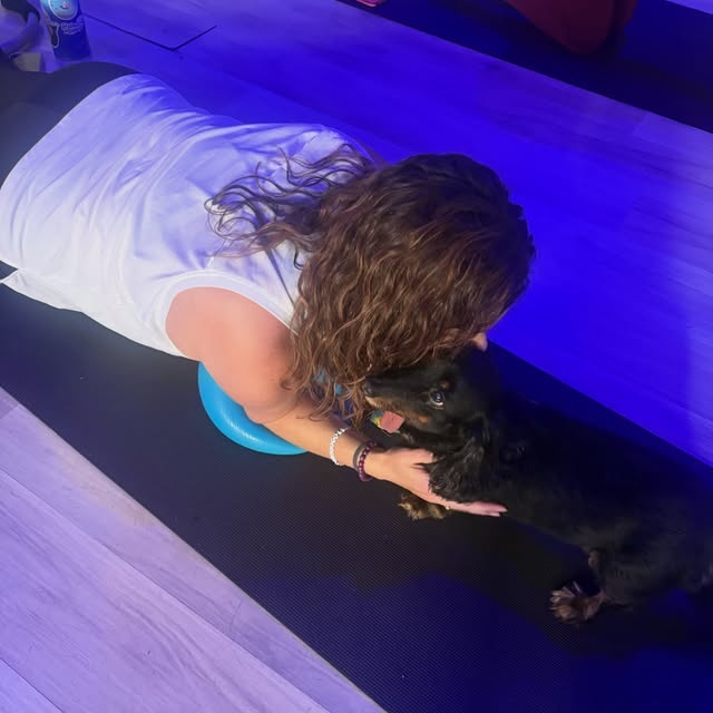 A moment on the mat at Seven Studios